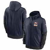 Men's Denver Broncos New 2020 Nike Gray Black Fan Gear Mascot Performance Full Zip Hoodie,baseball caps,new era cap wholesale,wholesale hats